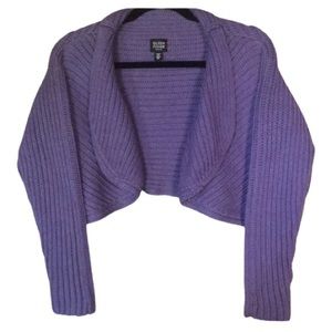 Eileen Fisher Periwinkle Cropped Wool Cardigan  Sweater, Petite Small, VGUC.